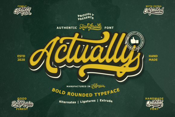 Actually: A Handwritten Font for Modern Editorial Design