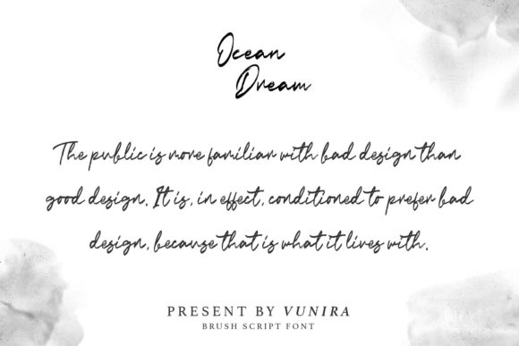 Ocean Dream Font: A Handwritten Typeface for Modern Editorial Design