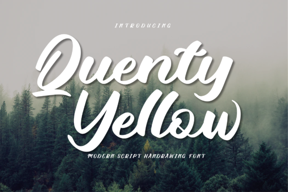 Quenty Yellow: An Elegant Script Font for Web Design