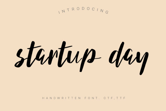 Startup Day: A Handwritten Font for Modern Editorial Design
