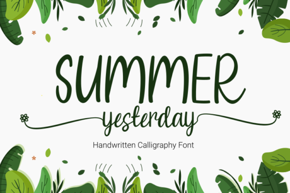 Summer Yesterday: A Handwritten Font for Modern Branding
